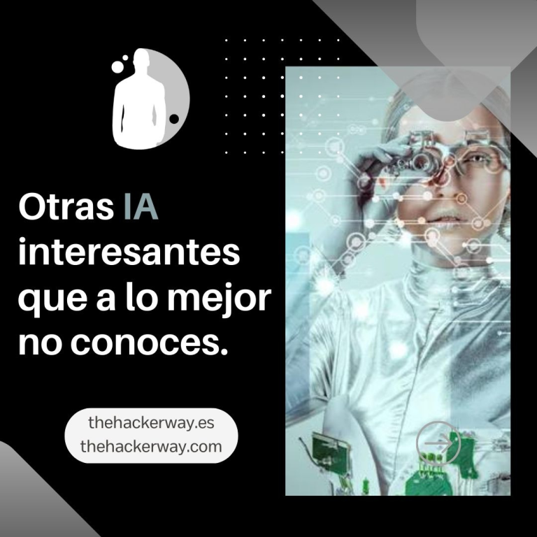 Captura de pantalla de tecnologías innovadoras de IA presentadas en el sitio web thehackerway.es.